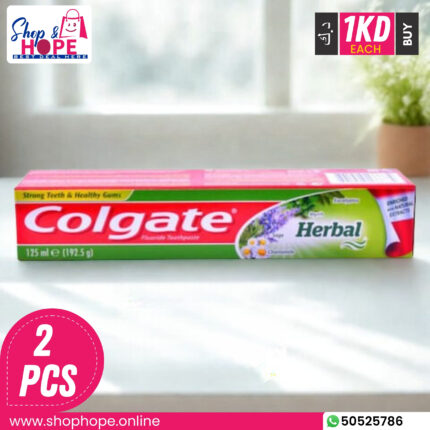 Colgate Herbal Toothpaste 125ml – natural herbal extracts for strong teeth and fresh breath, 2 pcs pack