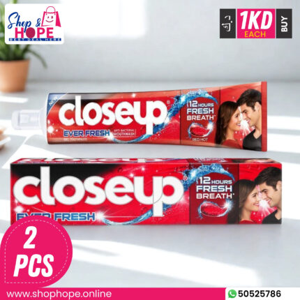 Closeup Ever Fresh Red Hot Gel Toothpaste 2 pieces for 12 hour fresh breath and whiter teethpaste 2 pieces for 12 hour fresh breath and whiter teeth ​​