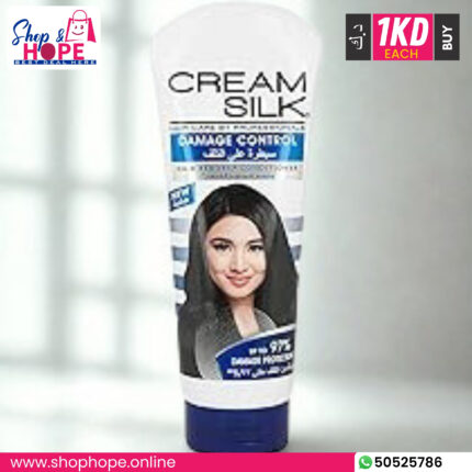Cream Silk Damage Control Conditioner tube with Fiber Repair Complex for breakage protection and smooth hair