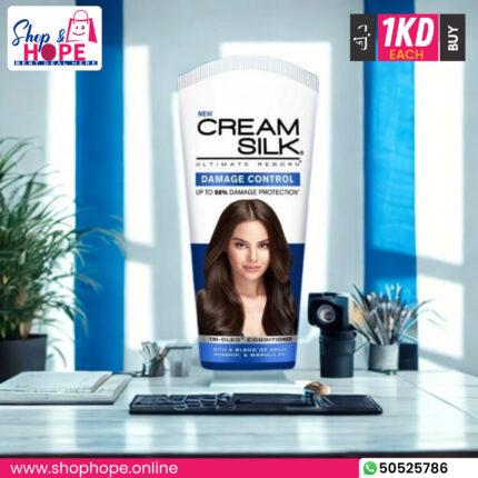 Cream Silk Ultimate Reborn Damage Control Conditioner tube with Tri-Oleo Complex and Fiber Repair for 98% damage protection ​