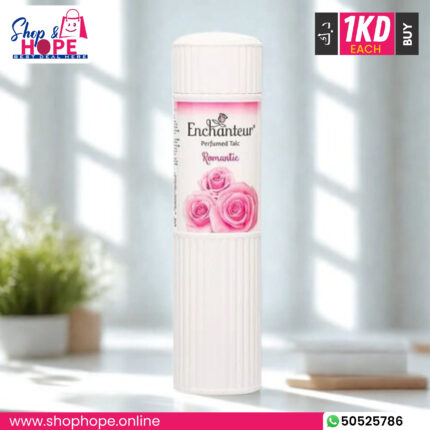 Enchanteur Romantic Perfumed Talc with Bulgarian Roses, 250g