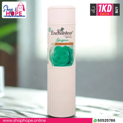 Enchanteur Gorgeous Perfumed Talc with Peach, Tuberose, Jasmine – 250g