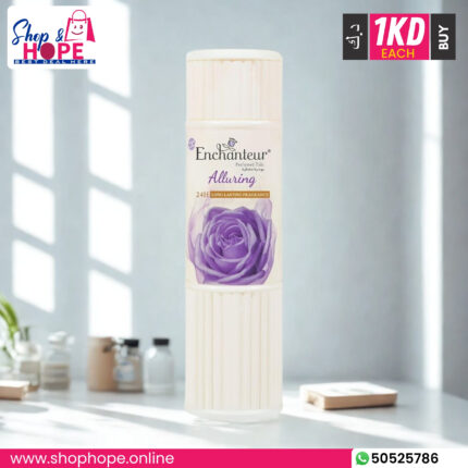 Enchanteur Alluring Perfumed Talc with Passionfruit, Rose, Vanilla – 250g bottle