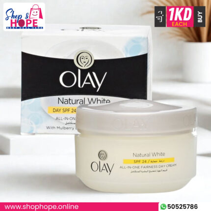 Olay Natural White Day Cream SPF 24 with triple vitamins and mulberry extract, fairness moisturizer